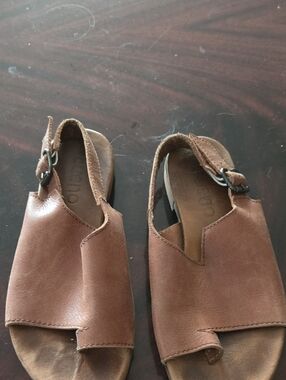 3 For $40 Bueno Brown Leather Slingback Sandals